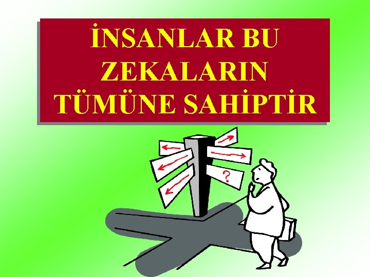 İNSANLAR BU ZEKALARIN TÜMÜNE SAHİPTİR 