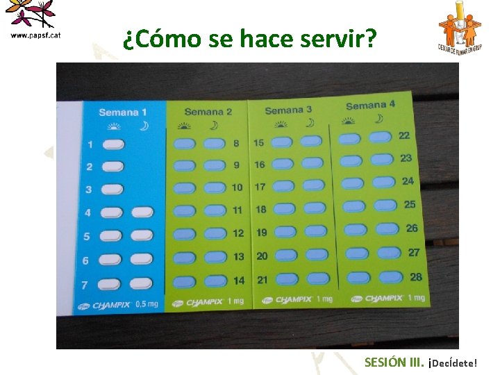 ¿Cómo se hace servir? SESIÓN III. ¡DecÍdete! 