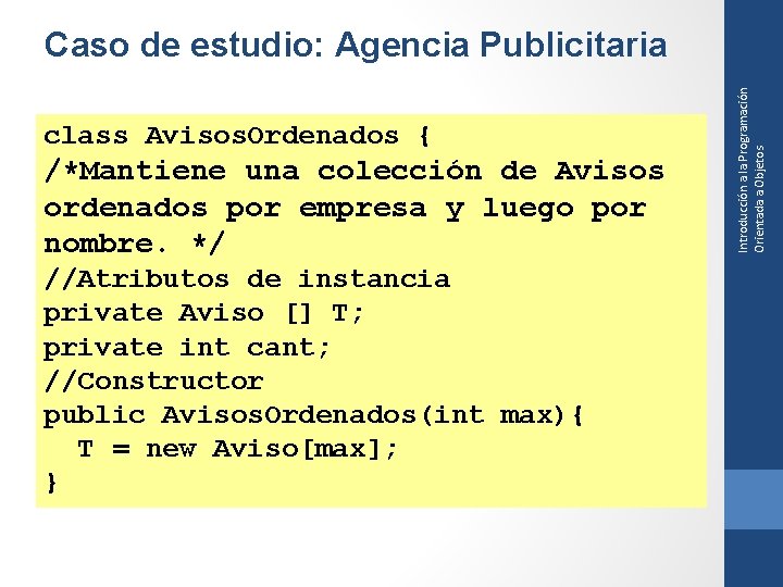 class Avisos. Ordenados { /*Mantiene una colección de Avisos ordenados por empresa y luego