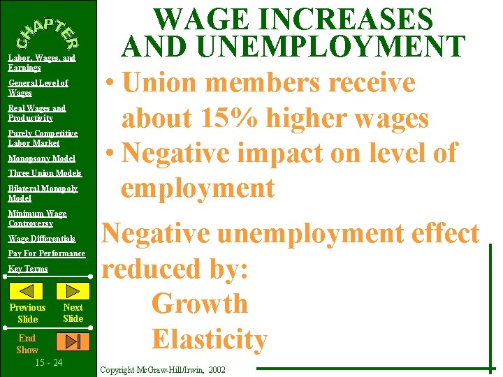 Labor, Wages, and Earnings General Level of Wages Real Wages and Productivity Purely Competitive