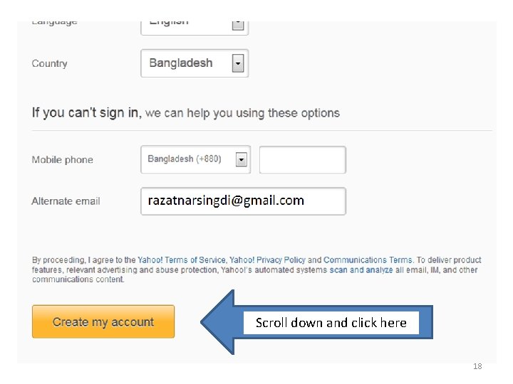 Scroll down and click here 18 