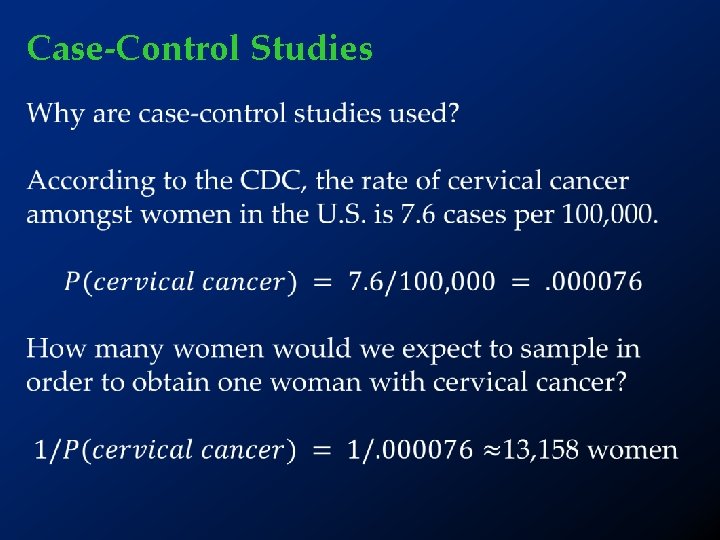 Case-Control Studies 