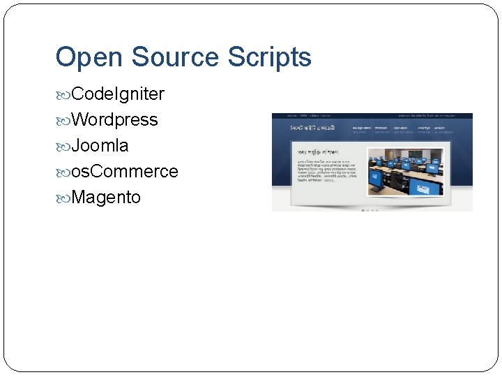 Open Source Scripts Code. Igniter Wordpress Joomla os. Commerce Magento 