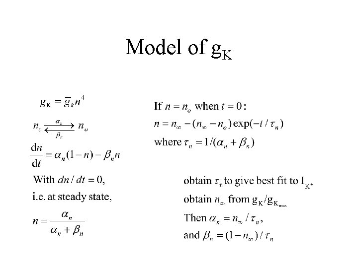 Model of g. K 