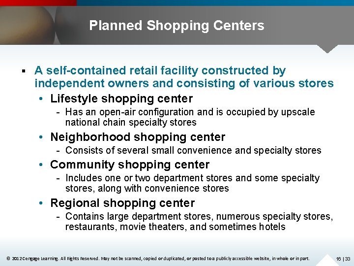 Planned Shopping Centers § A self-contained retail facility constructed by independent owners and consisting