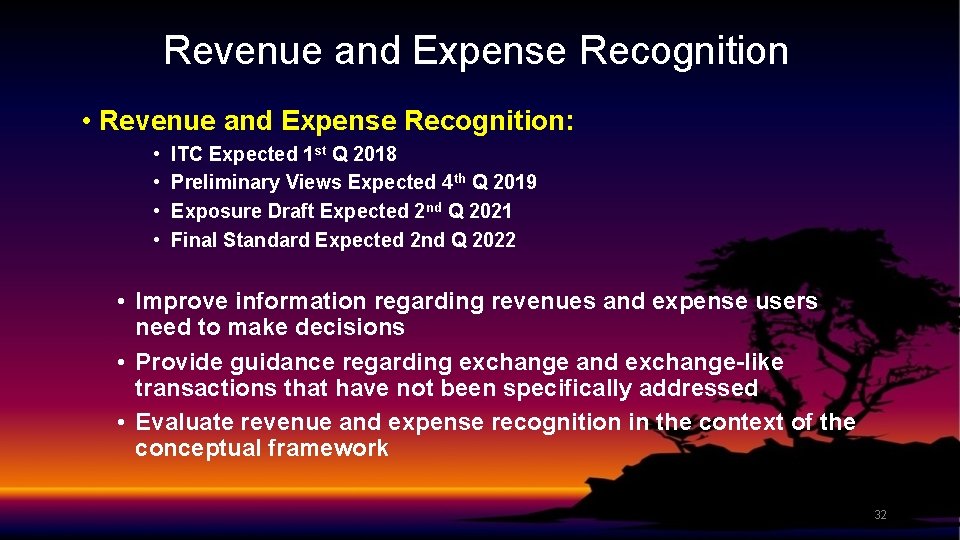 Revenue and Expense Recognition • Revenue and Expense Recognition: • • ITC Expected 1