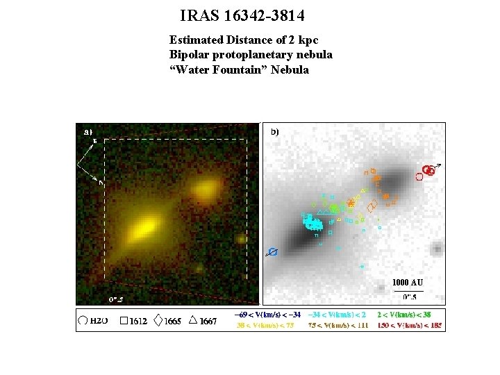 IRAS 16342 -3814 Estimated Distance of 2 kpc Bipolar protoplanetary nebula “Water Fountain” Nebula