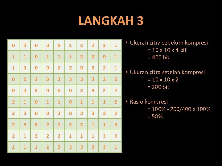 LANGKAH 3 0 0 0 1 2 2 2 1 1 1 0 1