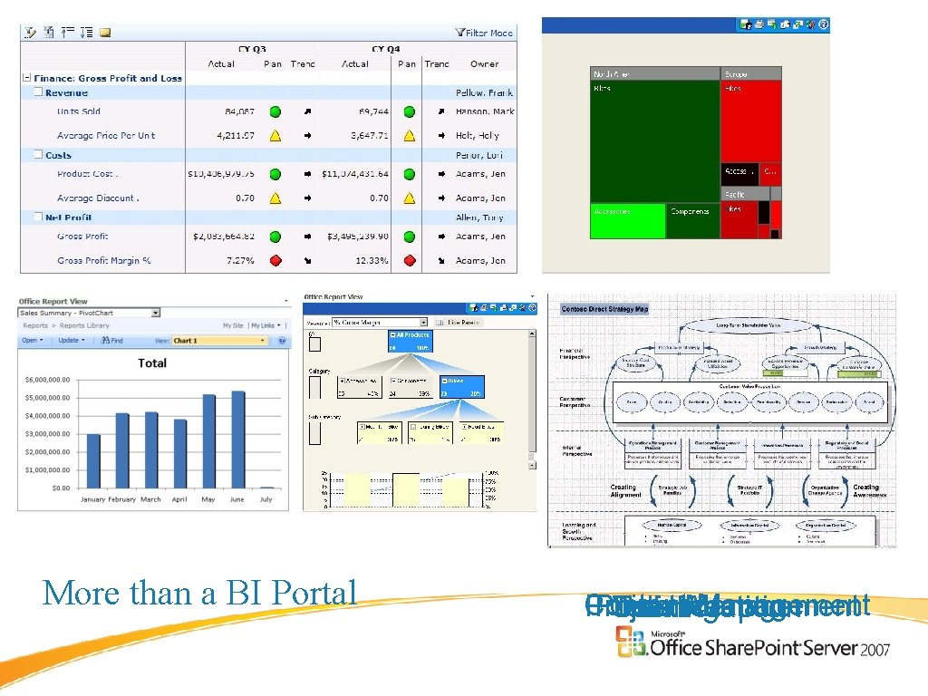 More than a BI Portal Content Management Project Management Presence Collaboration Training User Adoption More than a BI Portal Content Management Project Management Presence Collaboration Training User Adoption