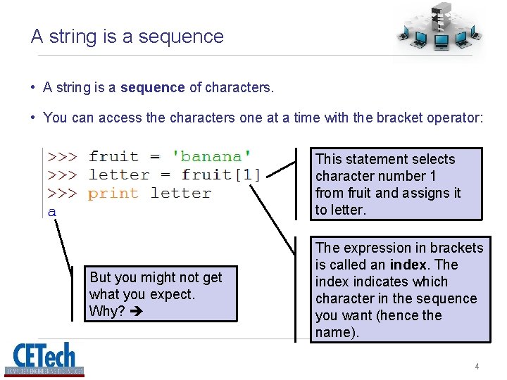 A string is a sequence • A string is a sequence of characters. • A string is a sequence • A string is a sequence of characters. •