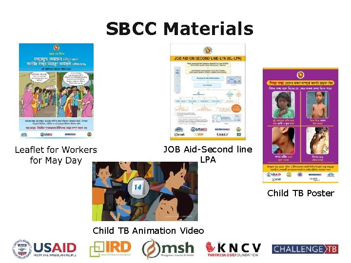 SBCC Materials JOB Aid-Second line LPA Child TB Poster Child TB Animation Video 