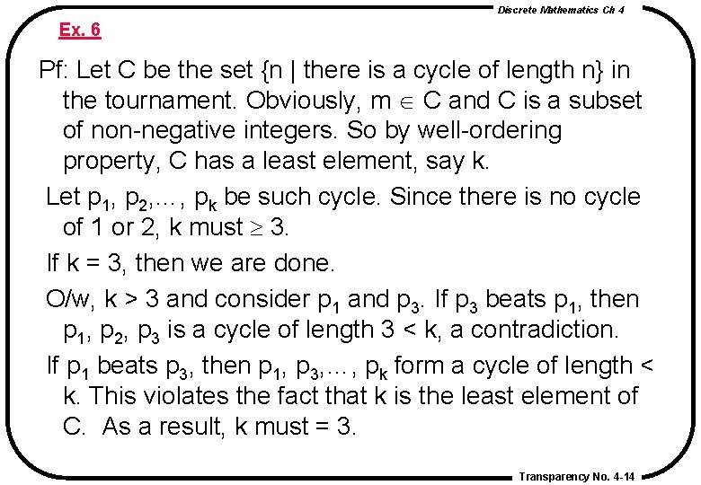 Discrete Mathematics Ch 4 Ex. 6 Pf: Let C be the set {n | Discrete Mathematics Ch 4 Ex. 6 Pf: Let C be the set {n |