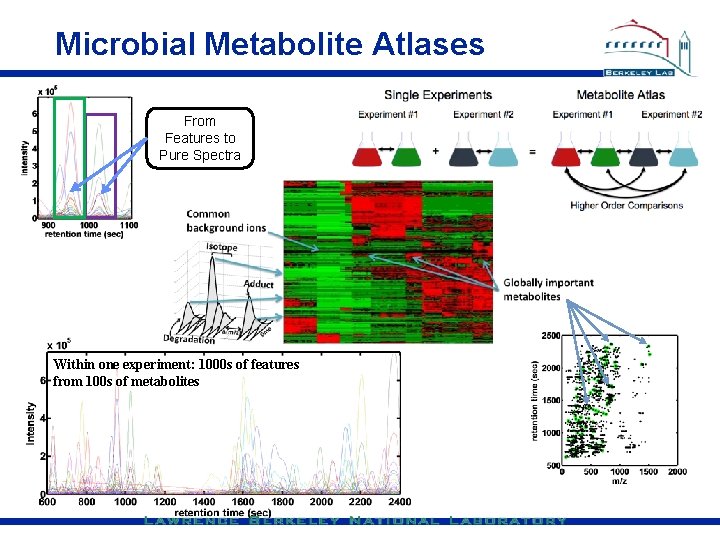 Microbial Metabolite Atlases From Features to Pure Spectra Within one experiment: 1000 s of