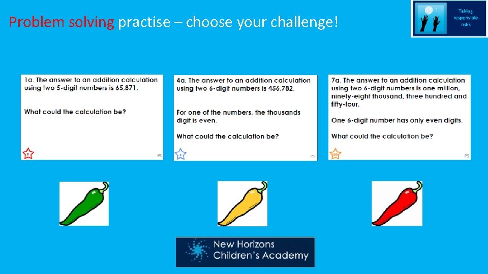 Problem solving practise – choose your challenge! 