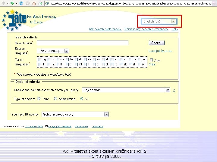 XX. Proljetna školskih knjižničara RH 2. - 5. travnja 2008. 