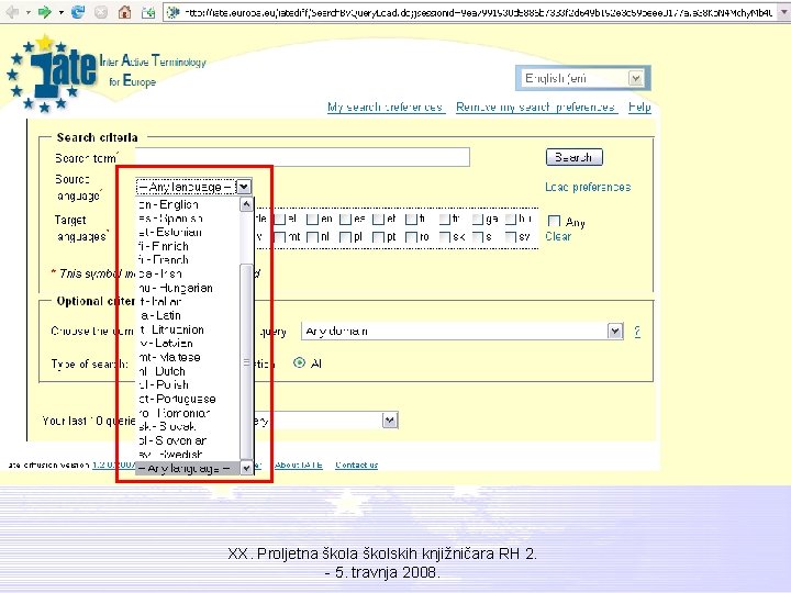 XX. Proljetna školskih knjižničara RH 2. - 5. travnja 2008. 