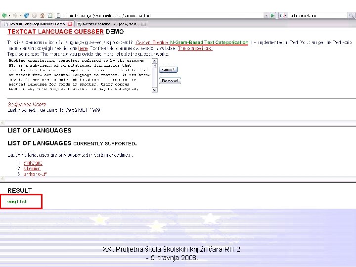 XX. Proljetna školskih knjižničara RH 2. - 5. travnja 2008. 