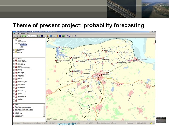 Theme of present project: probability forecasting November 30, 2011 