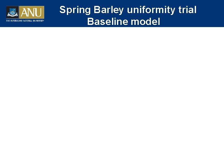 Spring Barley uniformity trial Baseline model 