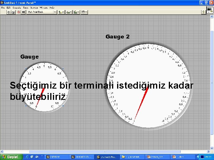 Seçtiğimiz bir terminali istediğimiz kadar büyütebiliriz 