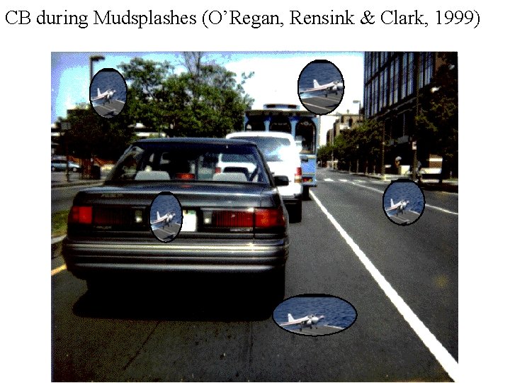 CB during Mudsplashes (O’Regan, Rensink & Clark, 1999) 
