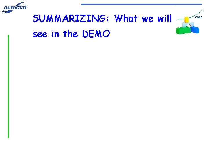 SUMMARIZING: What we will see in the DEMO 