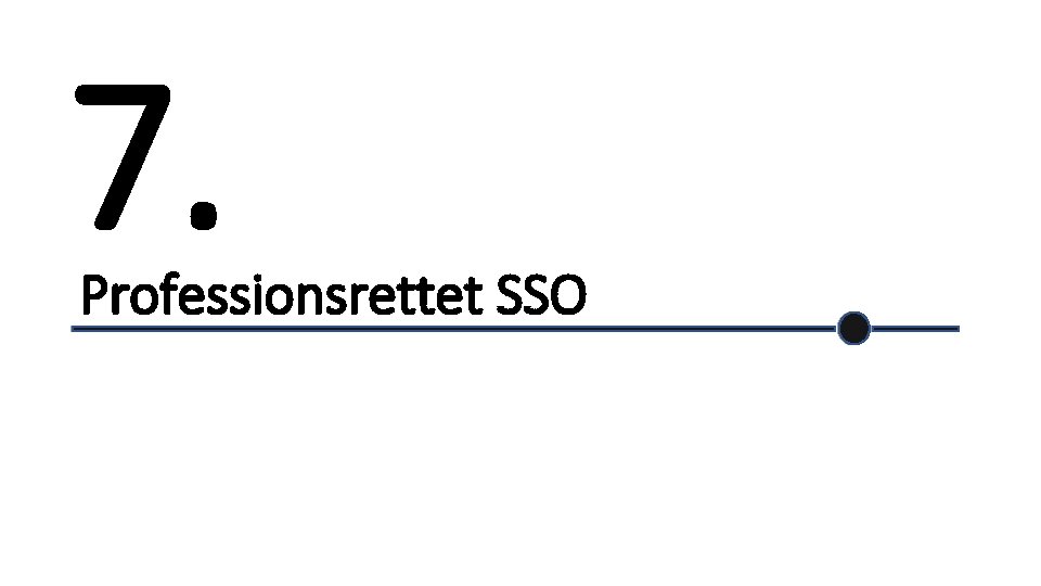 7. Professionsrettet SSO 