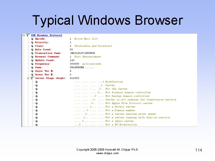 Typical Windows Browser Copyright 2005 -2008 Kenneth M. Chipps Ph. D. www. chipps. com