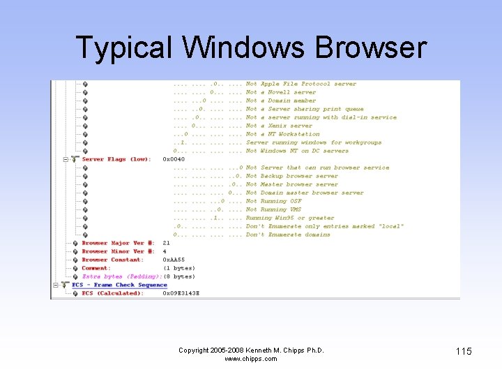 Typical Windows Browser Copyright 2005 -2008 Kenneth M. Chipps Ph. D. www. chipps. com