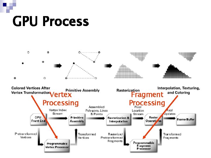 GPU Process Vertex Processing Fragment Processing 