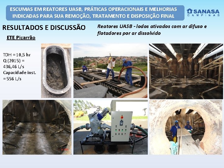 ESCUMAS EM REATORES UASB, PRÁTICAS OPERACIONAIS E MELHORIAS INDICADAS PARA SUA REMOÇÃO, TRATAMENTO E
