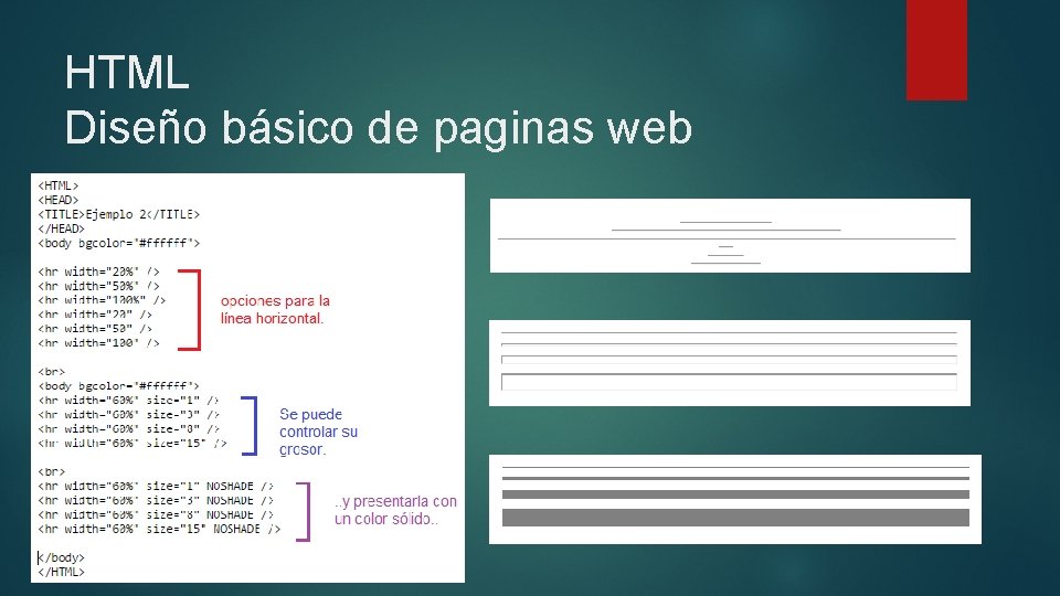 HTML Diseño básico de paginas web 