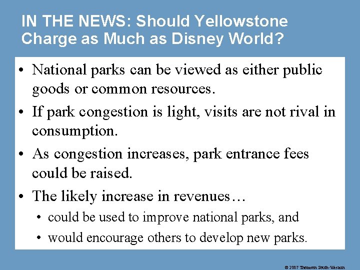 IN THE NEWS: Should Yellowstone Charge as Much as Disney World? • National parks