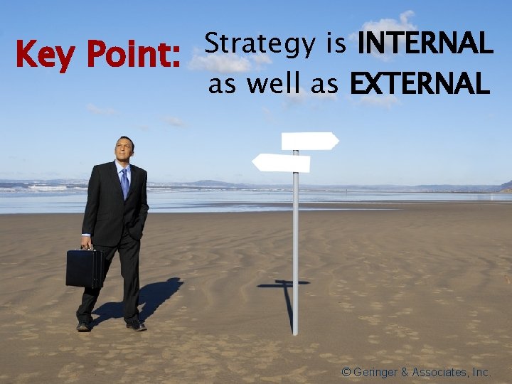 Key Point: Strategy is INTERNAL as well as EXTERNAL © Geringer & Associates, Inc.