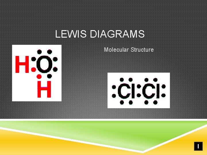 LEWIS DIAGRAMS Molecular Structure I 