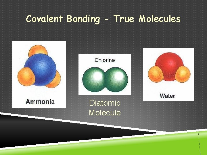 Covalent Bonding - True Molecules Diatomic Molecule 