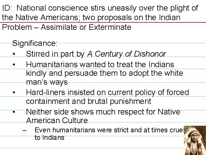 ID: National conscience stirs uneasily over the plight of the Native Americans; two proposals