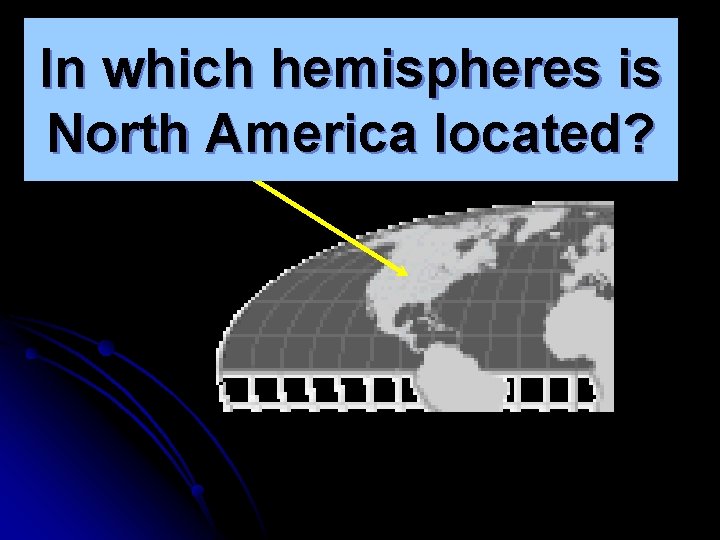 In which hemispheres is North America located? 