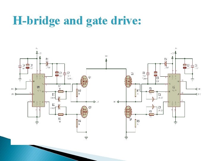 H-bridge and gate drive: 