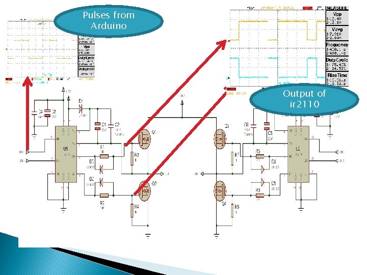 Pulses from Arduino Output of ir 2110 