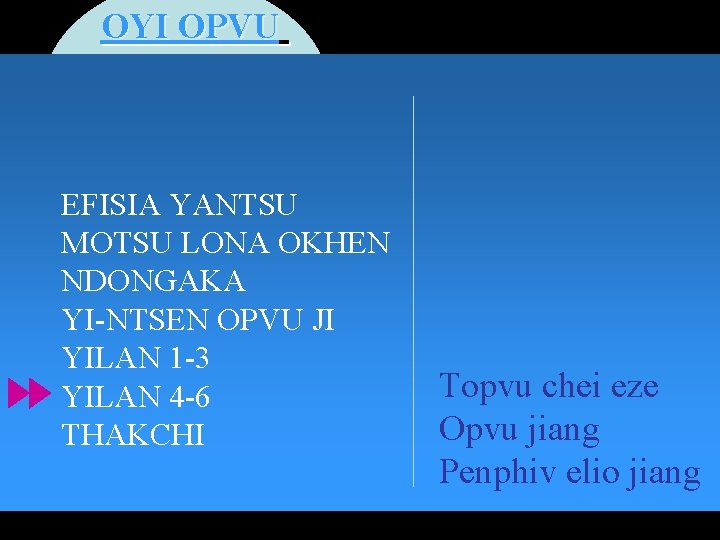 OYI OPVU EFISIA YANTSU MOTSU LONA OKHEN NDONGAKA YI-NTSEN OPVU JI YILAN 1 -3