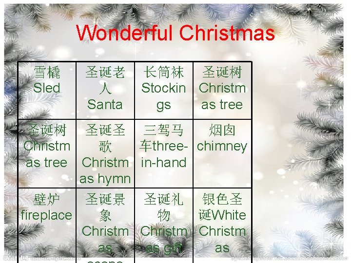 Wonderful Christmas 雪橇 Sled 圣诞老 人 Santa 长筒袜 圣诞树 Stockin Christm gs as tree