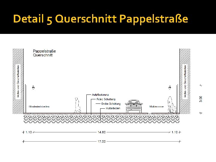 Detail 5 Querschnitt Pappelstraße 