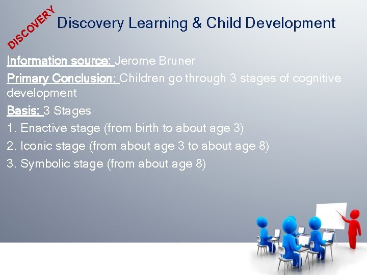 Y R VE Discovery CO Learning & Child Development S DI Information source: Jerome