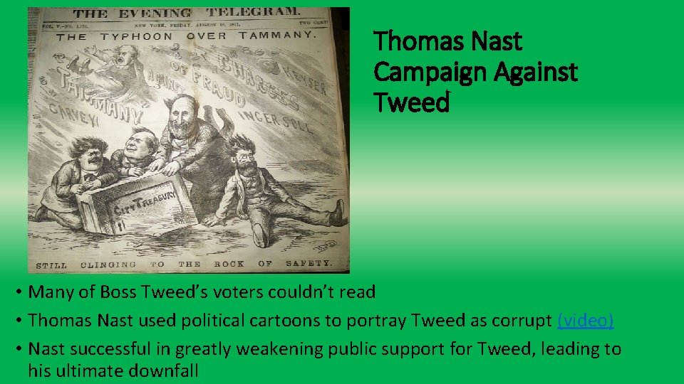 Corruption of the Gilded Age Boss Tweed and