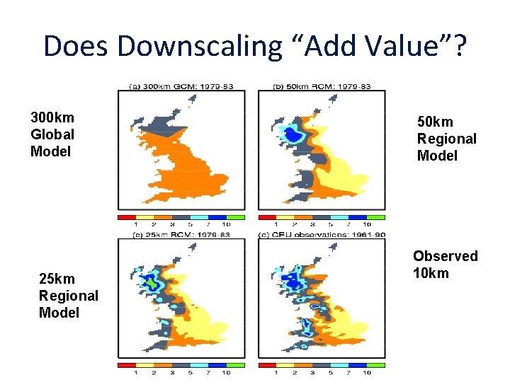 Does Downscaling “Add Value”? 300 km Global Model 25 km Regional Model 50 km