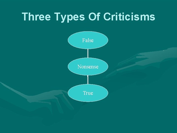 Three Types Of Criticisms False Nonsense True 