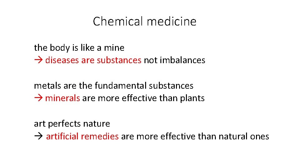 Chemical medicine the body is like a mine diseases are substances not imbalances metals