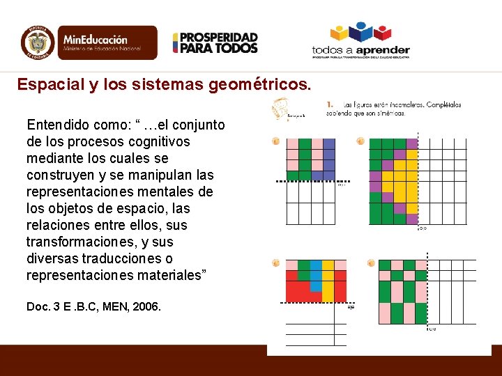 Espacial y los sistemas geométricos. Entendido como: “ …el conjunto de los procesos cognitivos