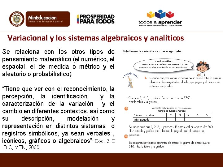 Variacional y los sistemas algebraicos y analíticos Se relaciona con los otros tipos de